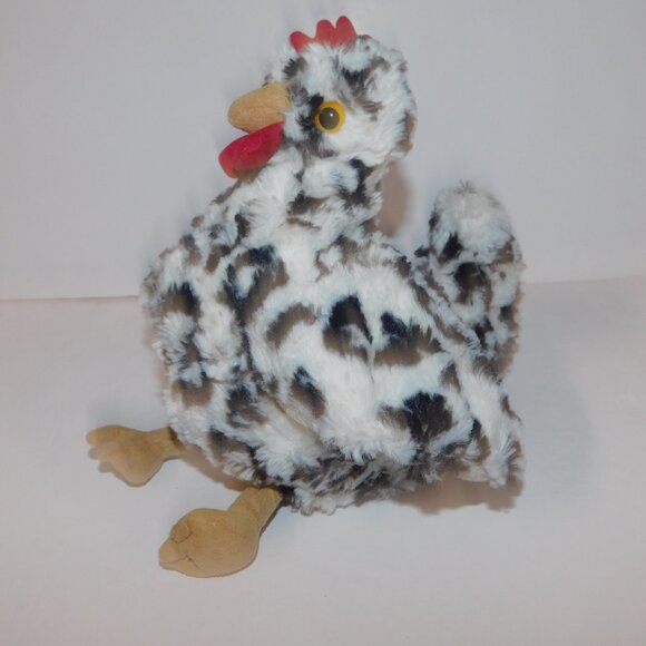 Manhattan Toy Henley Black White Chicken 9" Plush Stuffed Farm Toy - Picture 3 of 6